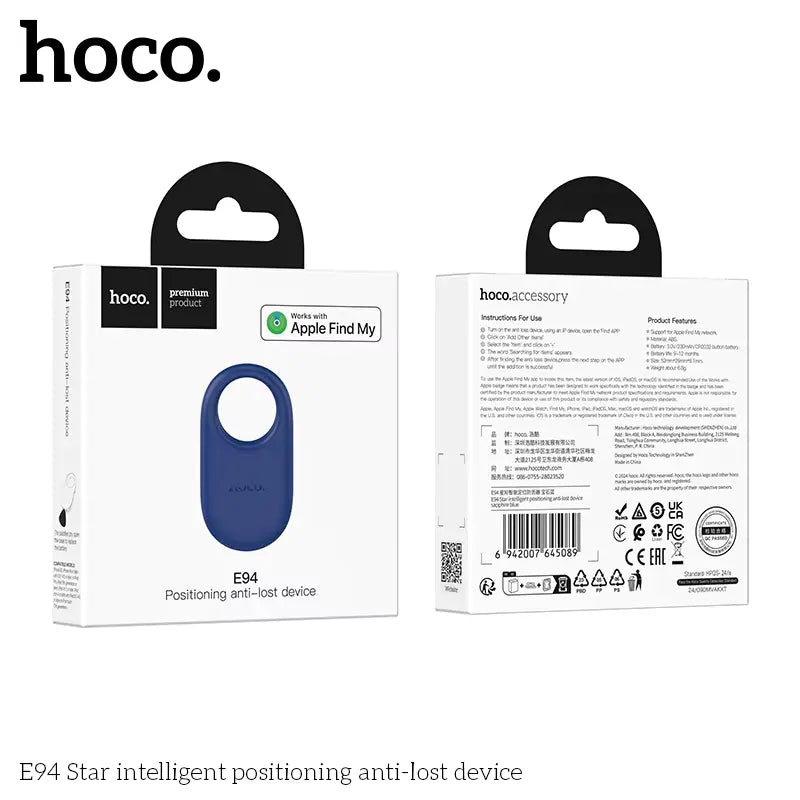 HOCO E94 GPS AirTags Tracker - Intelligent Positioning & Anti-Lost Device, Apple Find My Network Support - Saif Al Najmi Kw